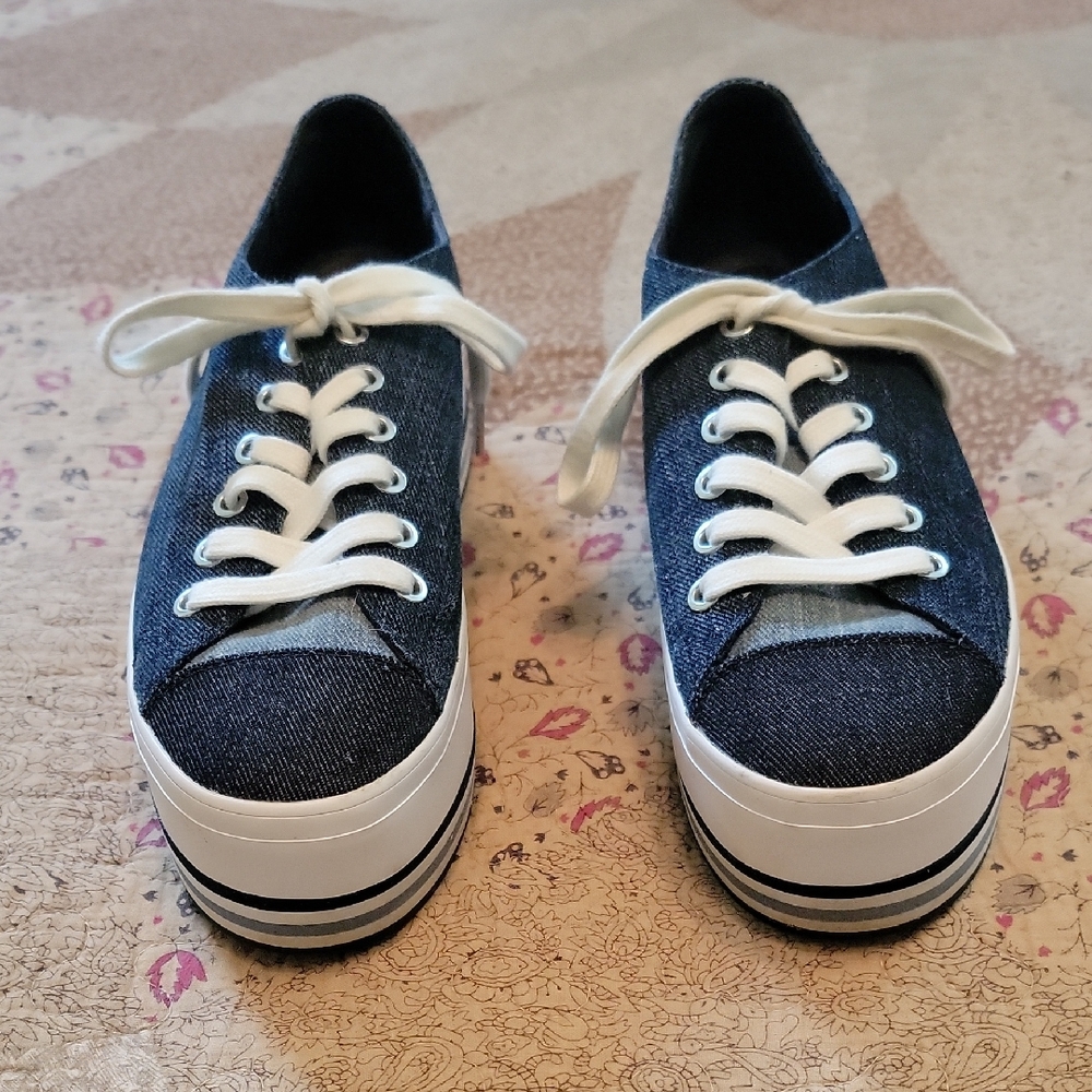 Michael Kors Denim Platform Sneakers